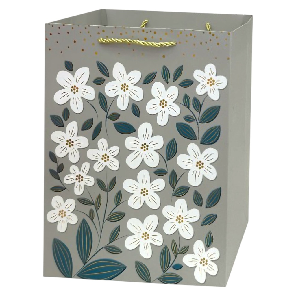 Daisies Jumbo Gift Bag Silver