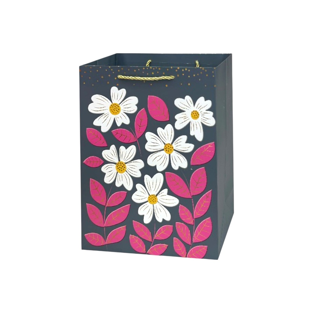 Daisies Medium Gift Bag Black