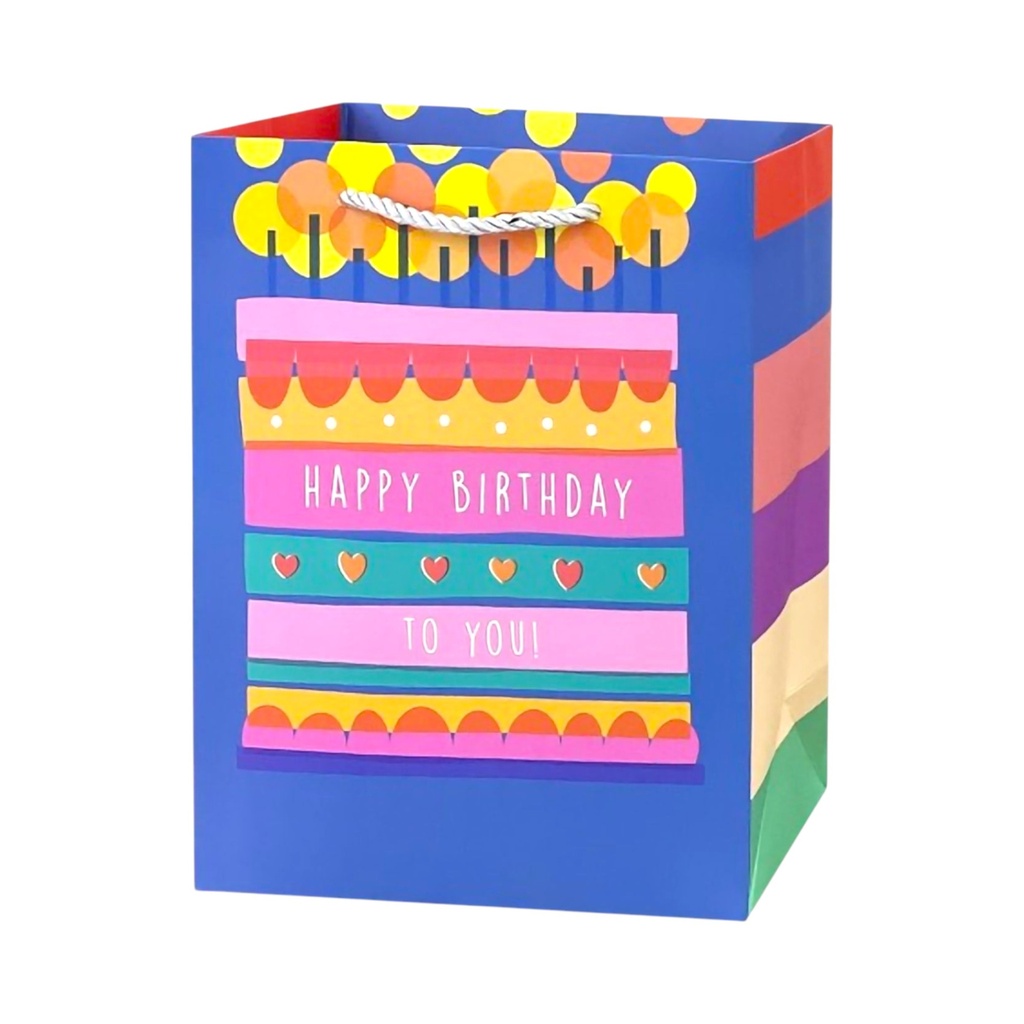 Birthday Cake Large Gift Bag HBD To You