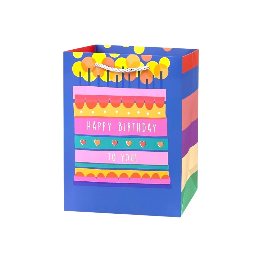 Birthday Cake Medium Gift Bag HBD To You