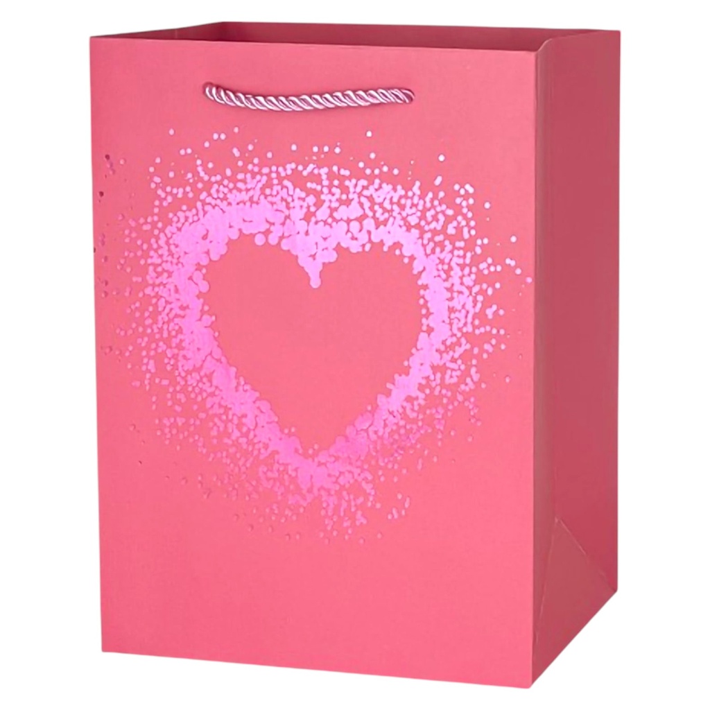 Glitter Heart Jumbo Gift Bag Pink