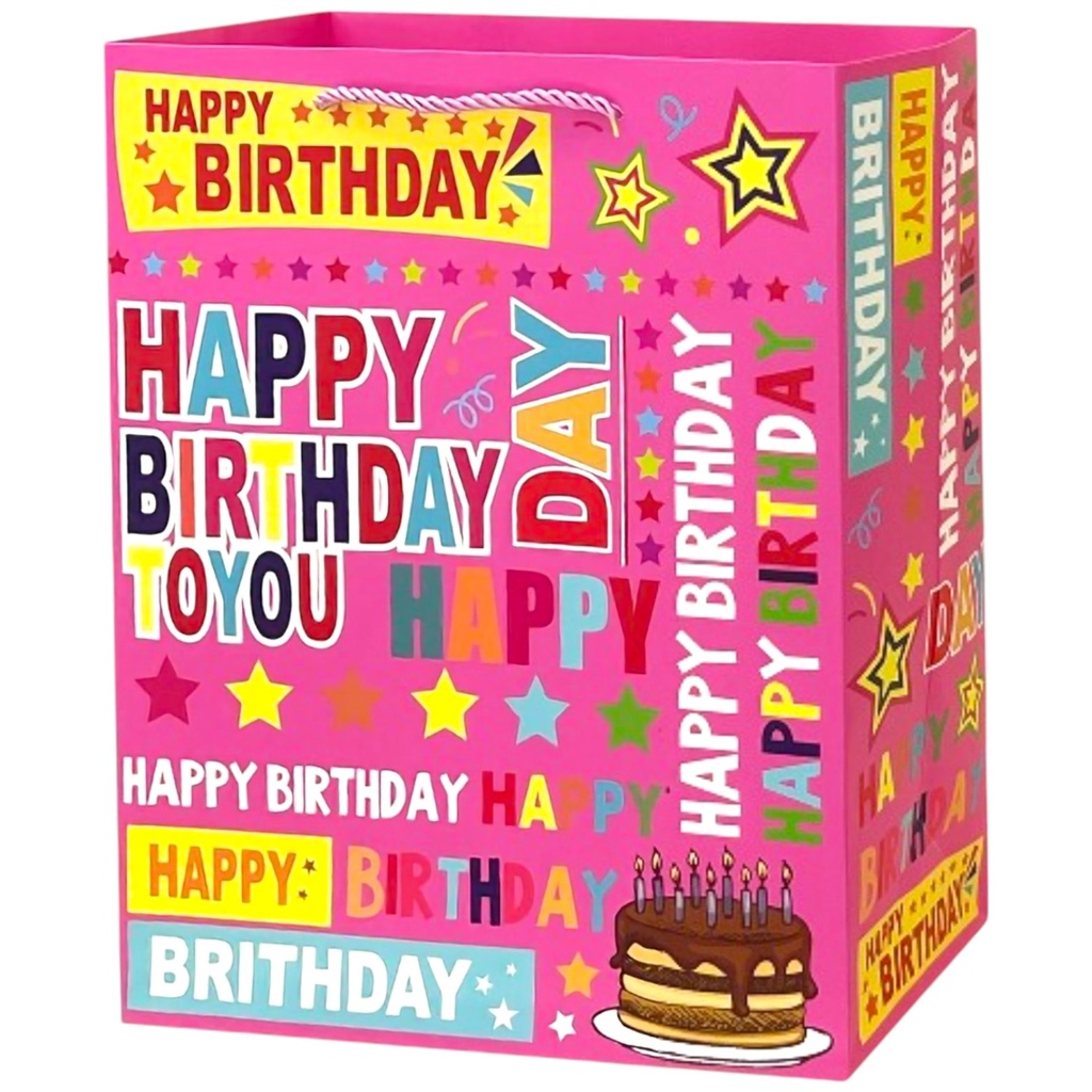 HBD to You Jumbo Gift Bag – Cake Design