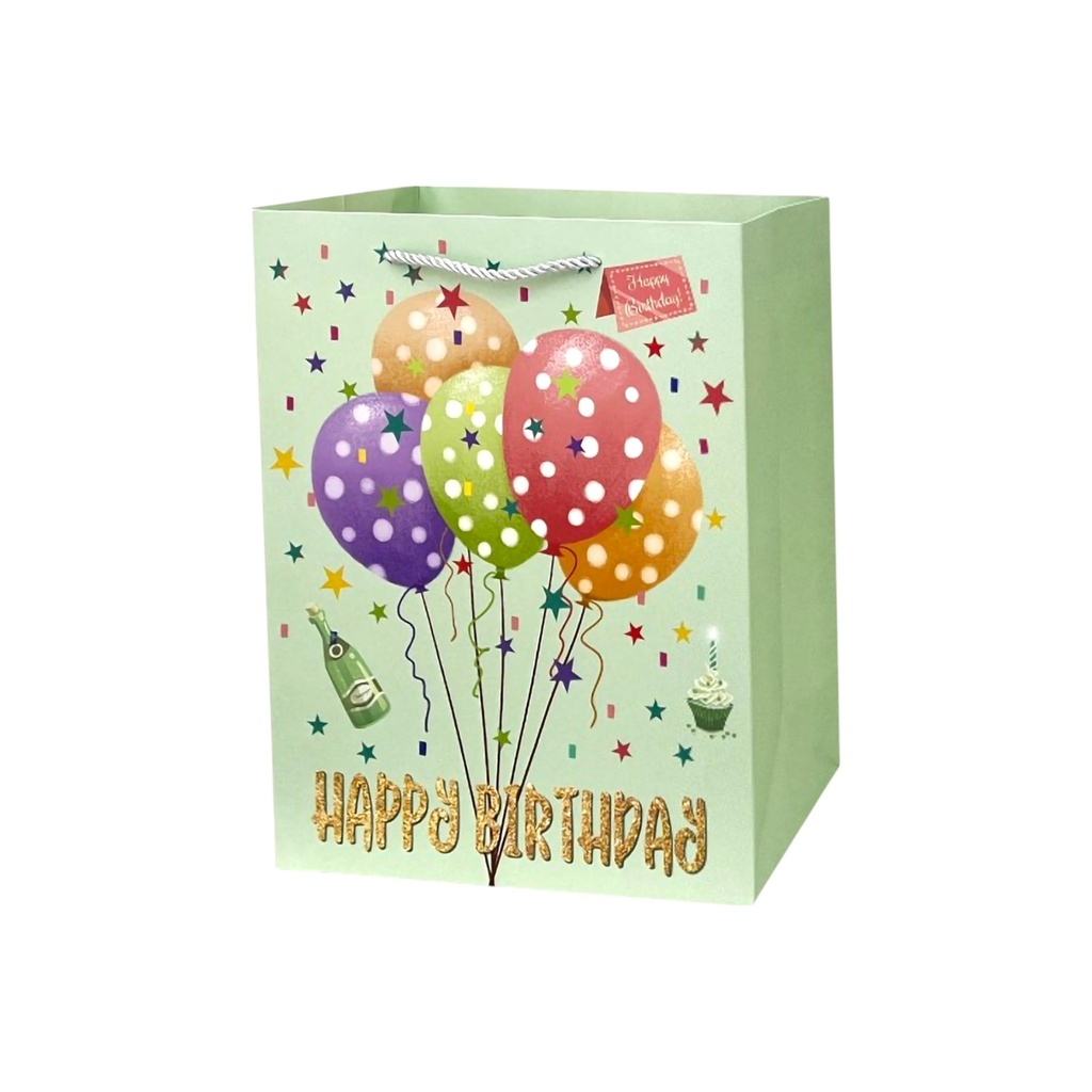 HBD Celebration Medium Gift Bag PKDBDBLLN