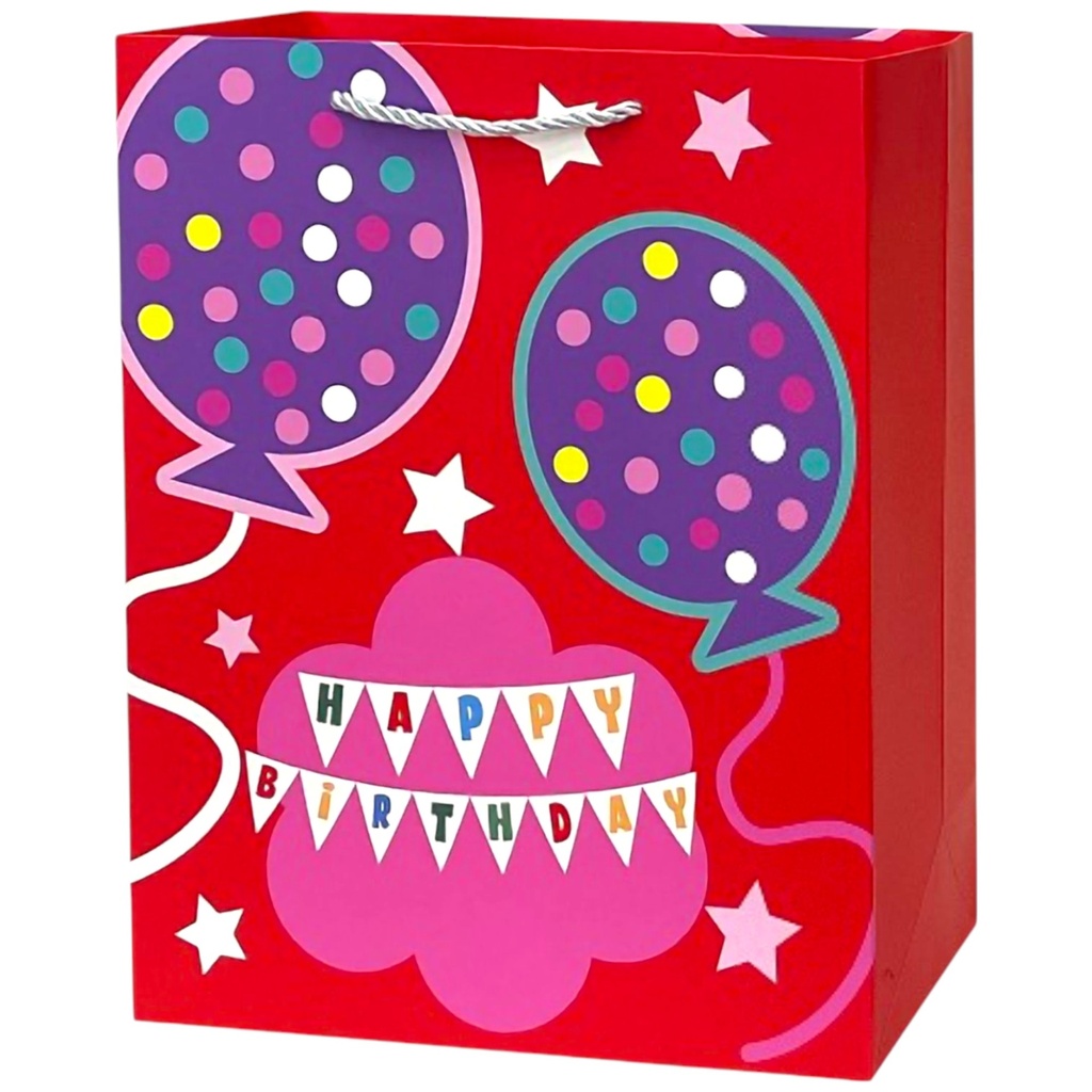 Birthday Fun Jumbo Gift Bag Red