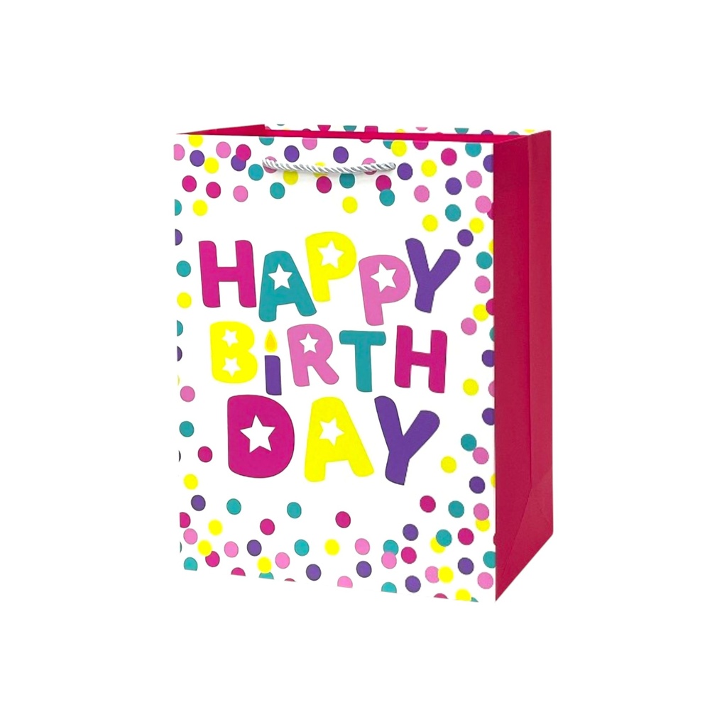 Birthday Fun Medium Gift Bag RAINBOW PKD