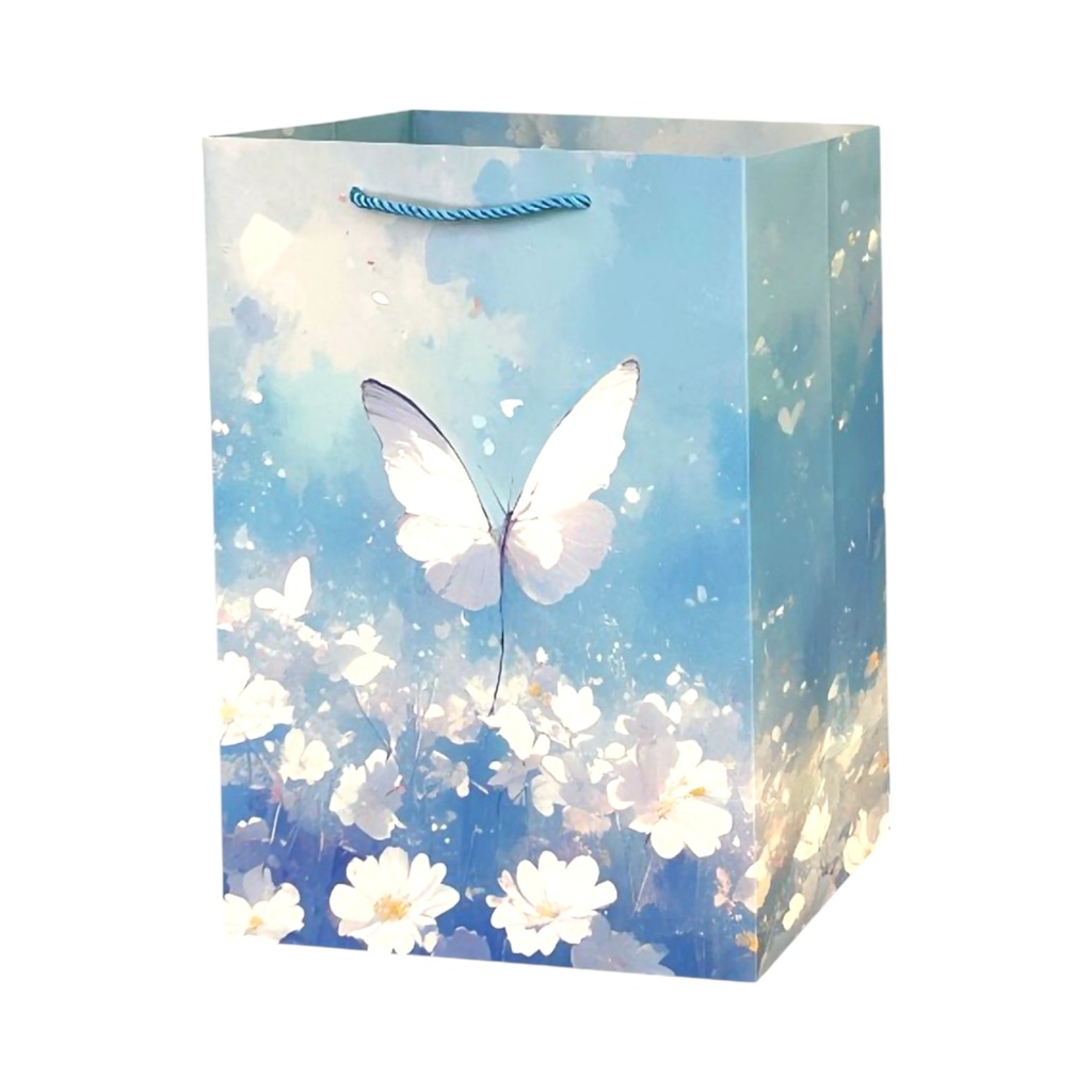 Butter Fly Large Gift Bag Blue
