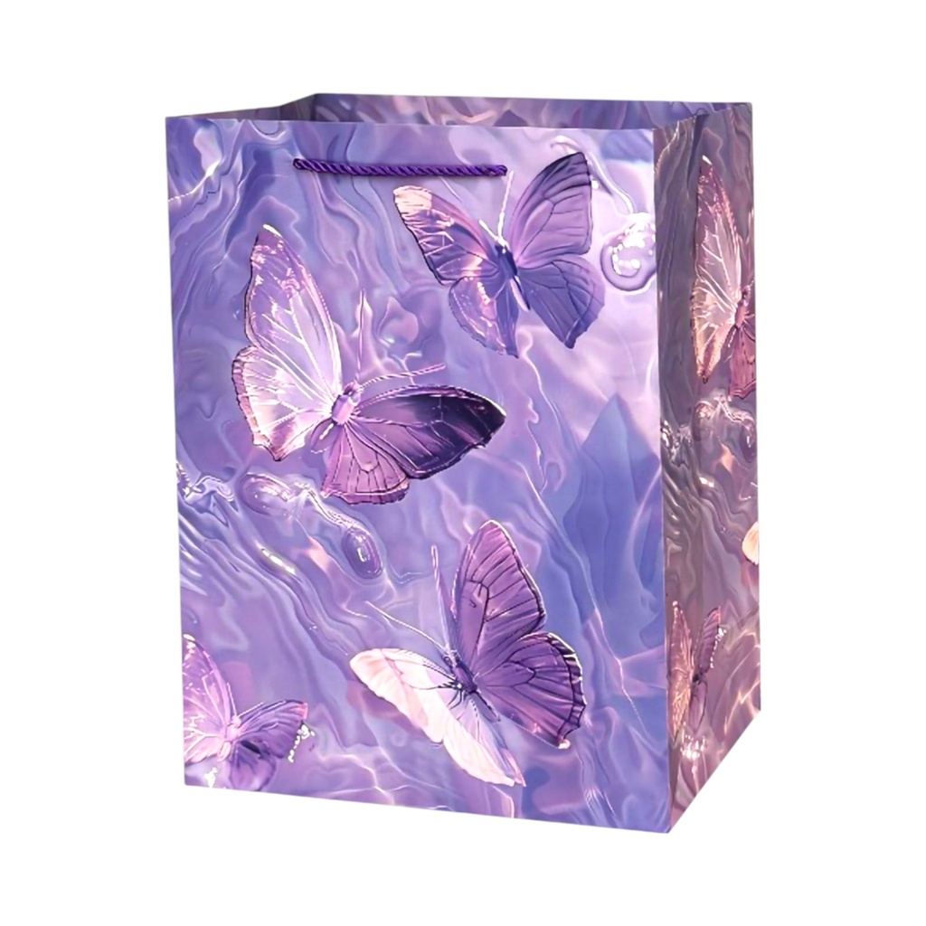 Butterfly Large Gift Bag - Purple