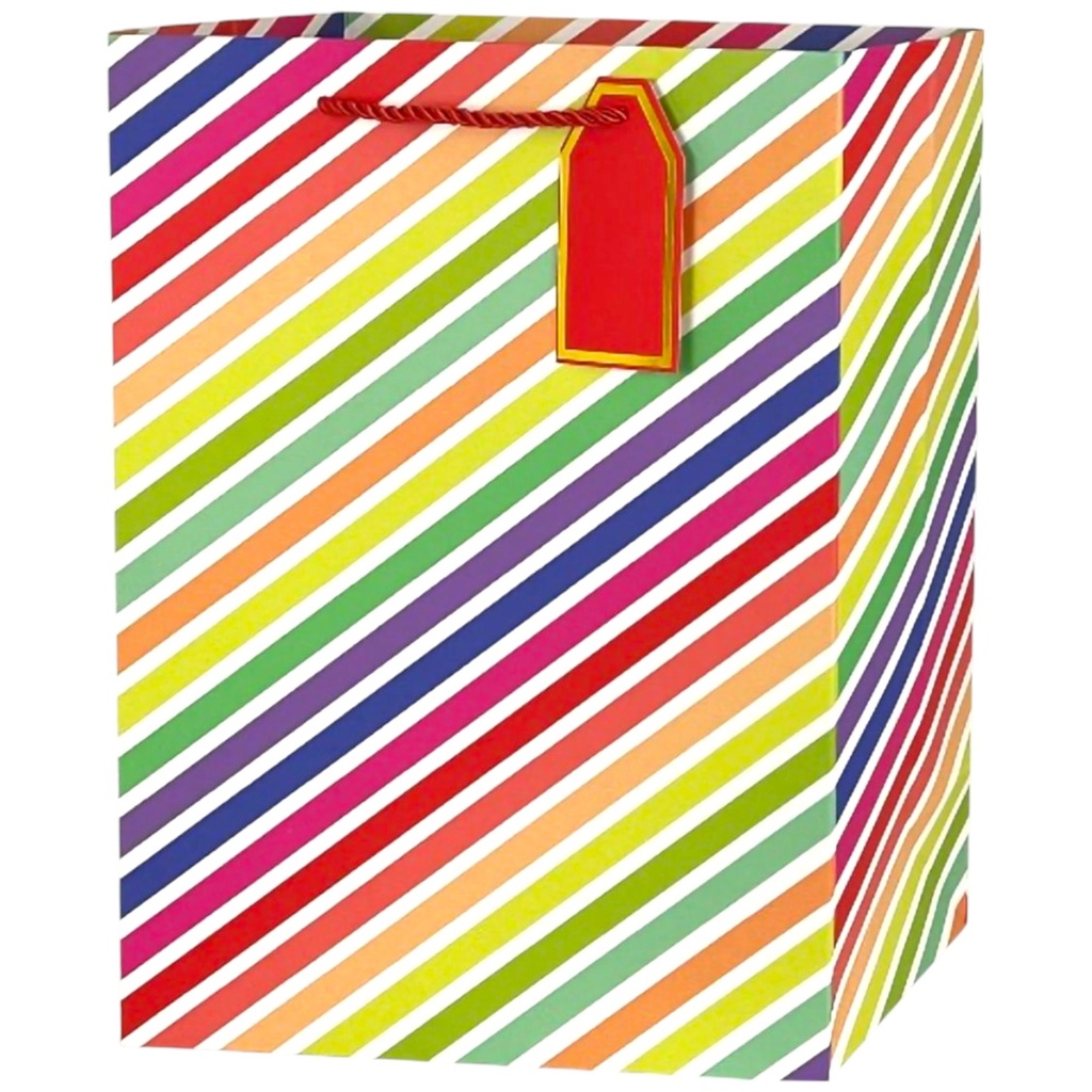 Rainbow Party Jumbo Gift Bag Stripe
