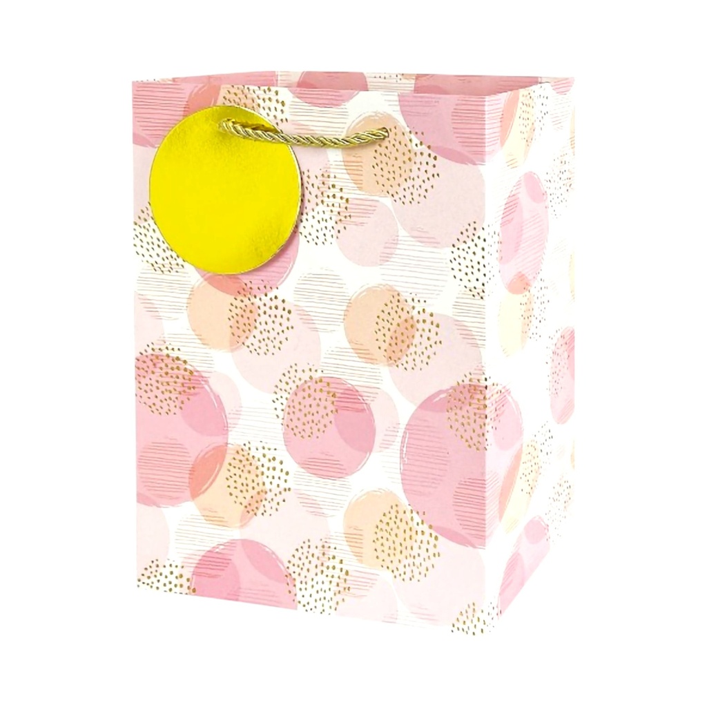 PKDFUN Large Gift Bag Gold Pink