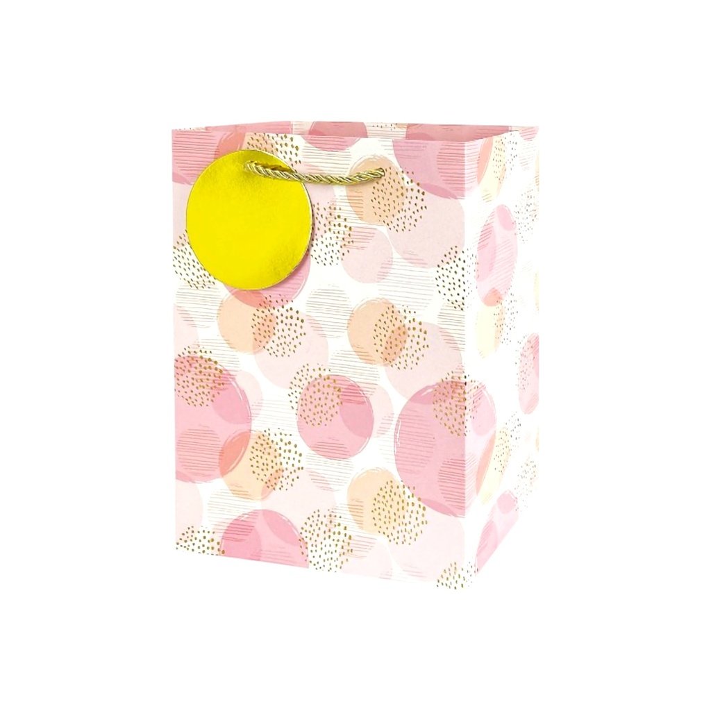 PKDFUN Medium Gift Bag Gold Pink
