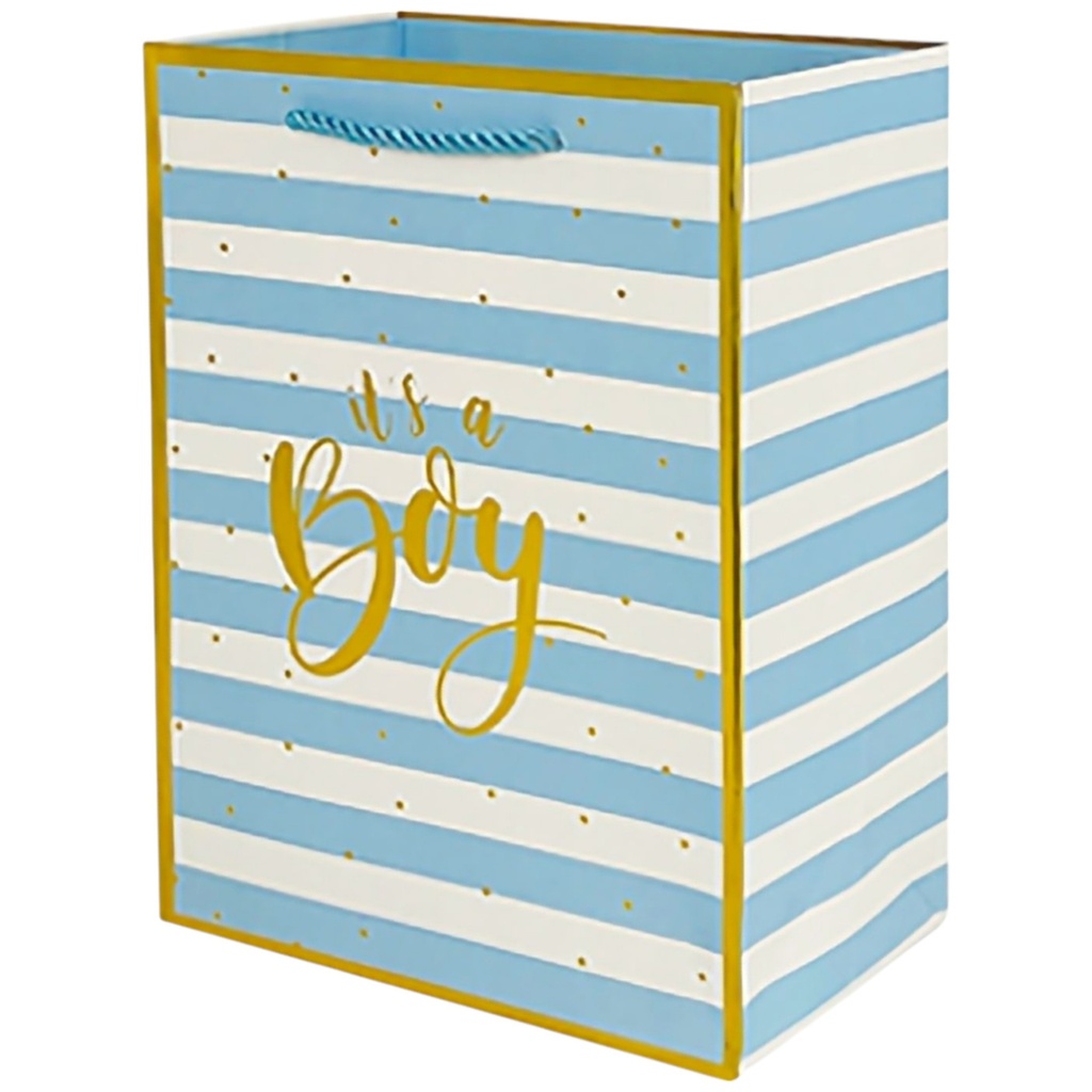 It's A boy XXL Jumbo Gift Bag Blue Stripe