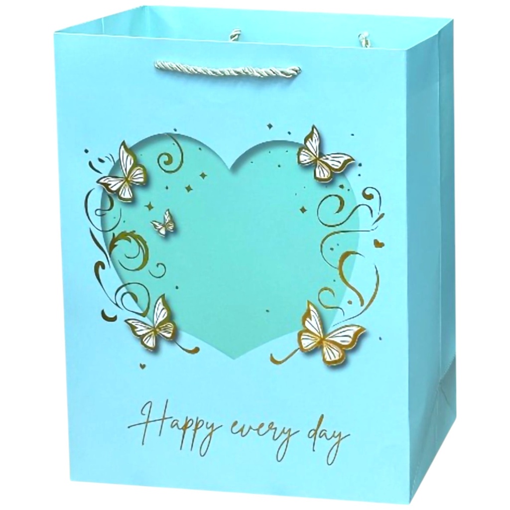 BTFLY With Heart Jumbo Gift Bag Blue