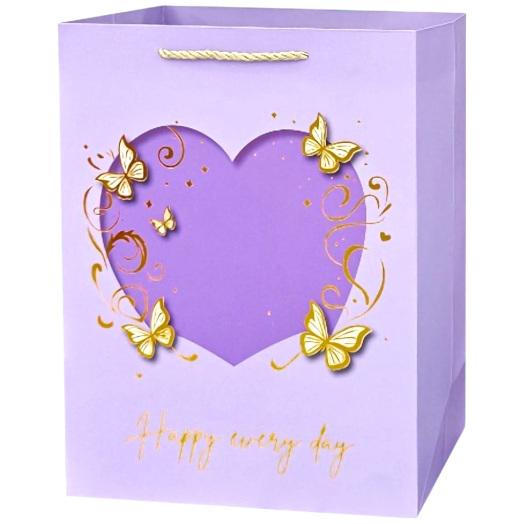 BTFLY With Heart Jumbo Gift Bag Purple