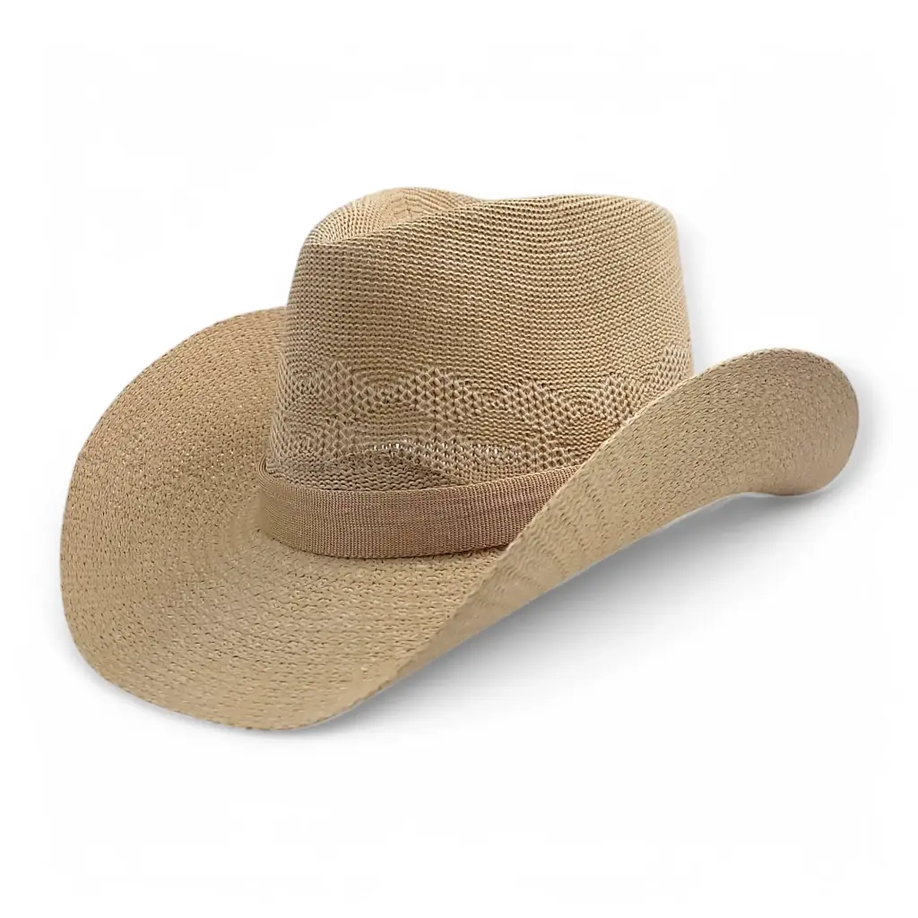 Brown Fabric Cowboy Hat