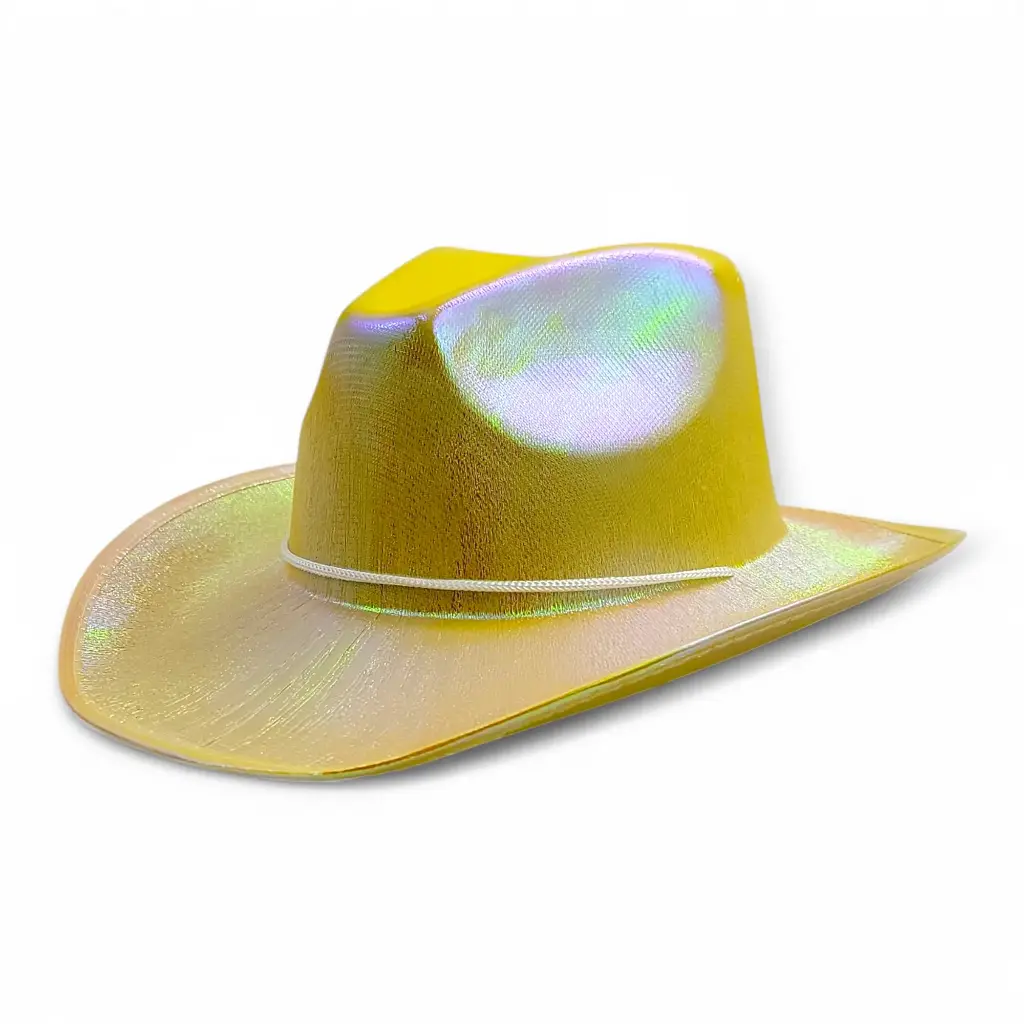 Yellow Cowboy Hat Glitter Fun 