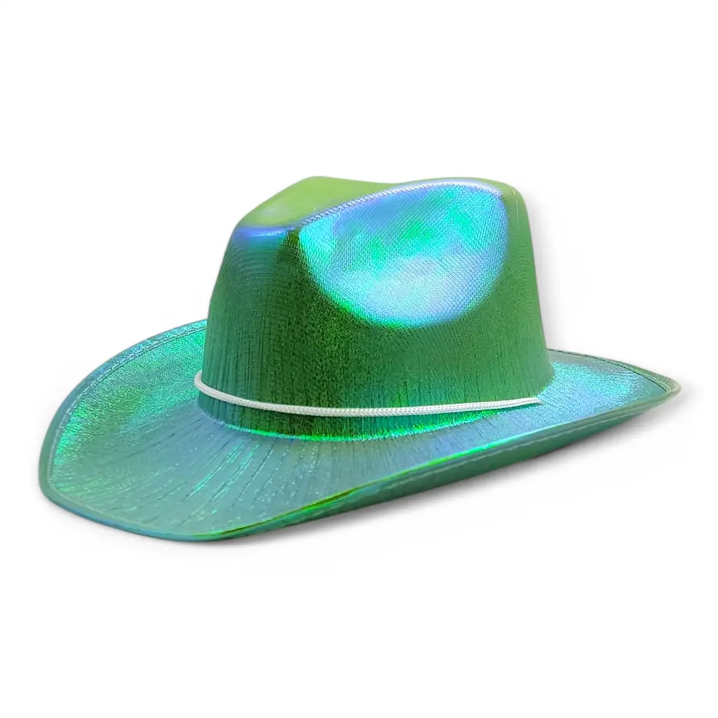 Green Cowboy Hat Glitter Fun 