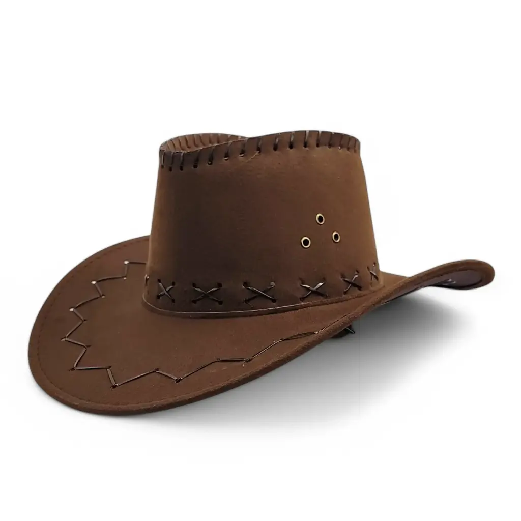 Dark Brown Cowboy Hat with Lace