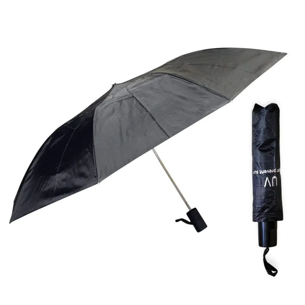 Black Folding Umbrella with UVP