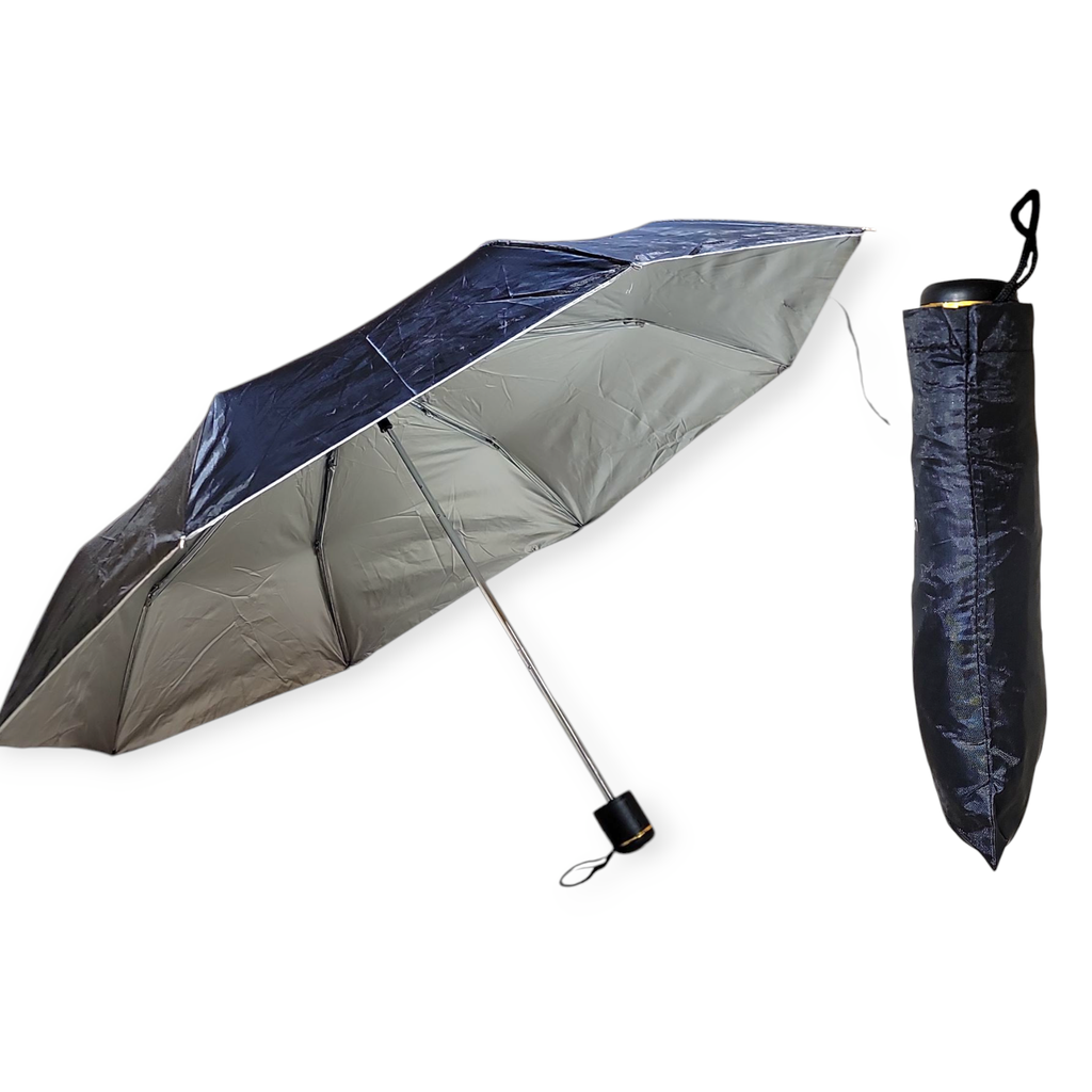 HQ Black Folding Umbrella with Pouch 