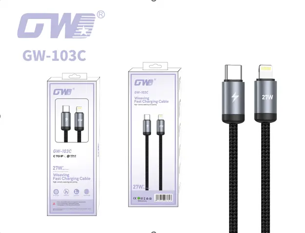 USB C To Lighting Charging Cable 27W