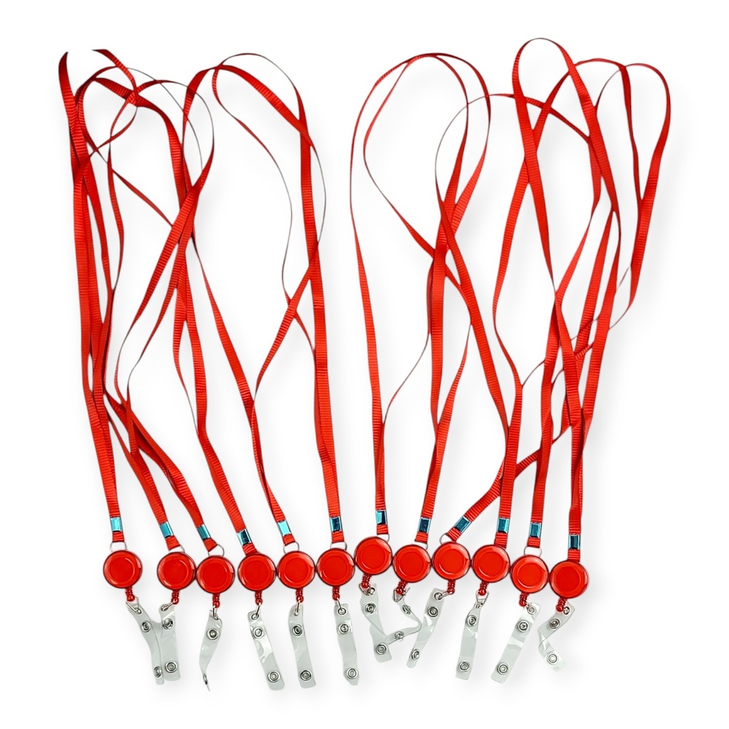 Retractable Lanyard Red
