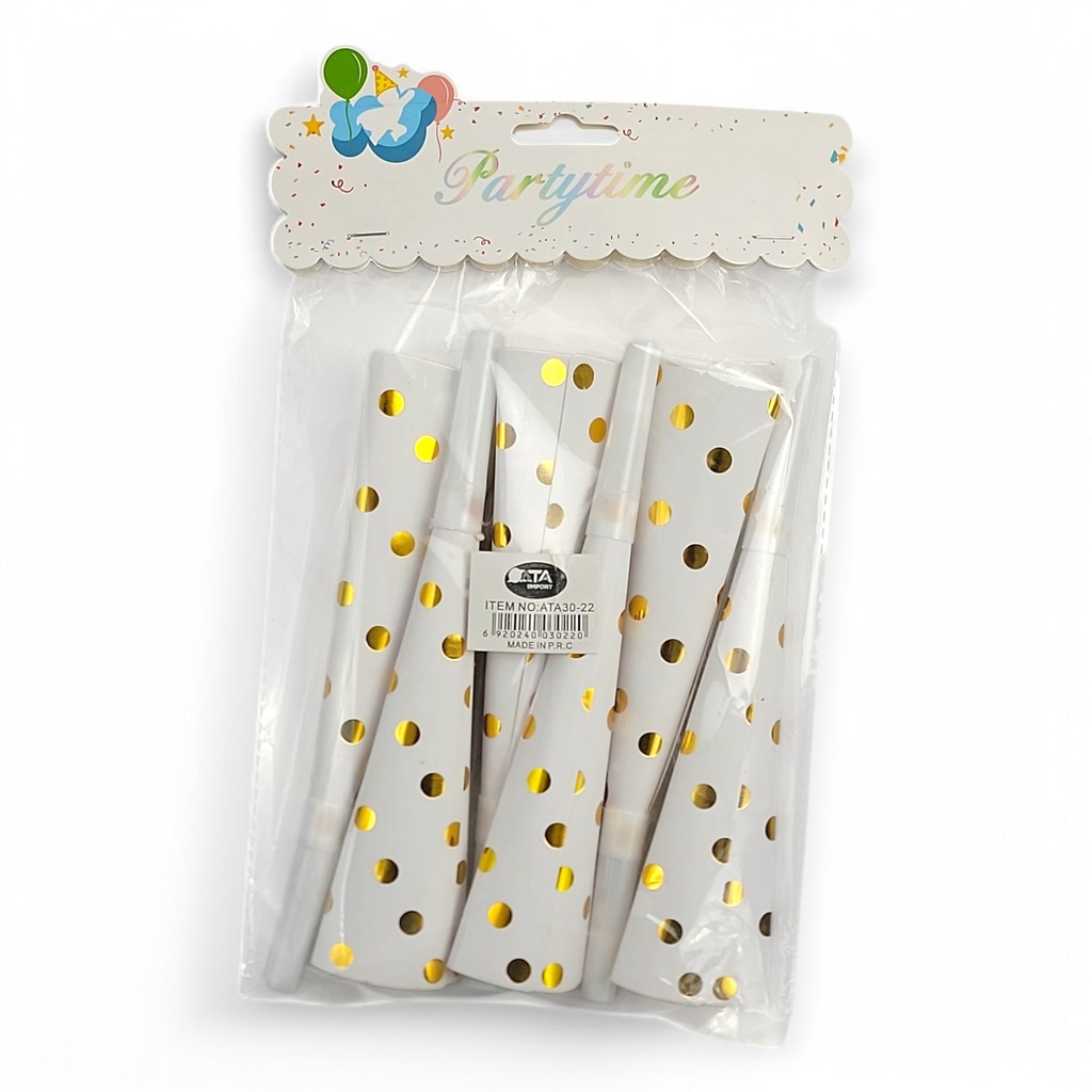 6 pcs Birthday Blowout White