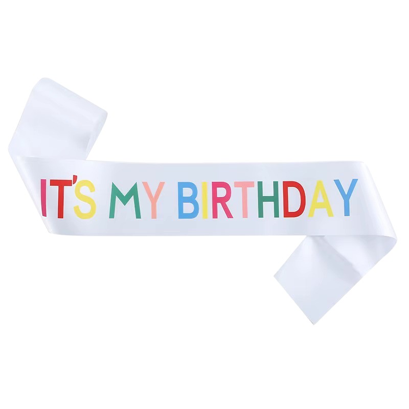 Rainbow Birthday Sash