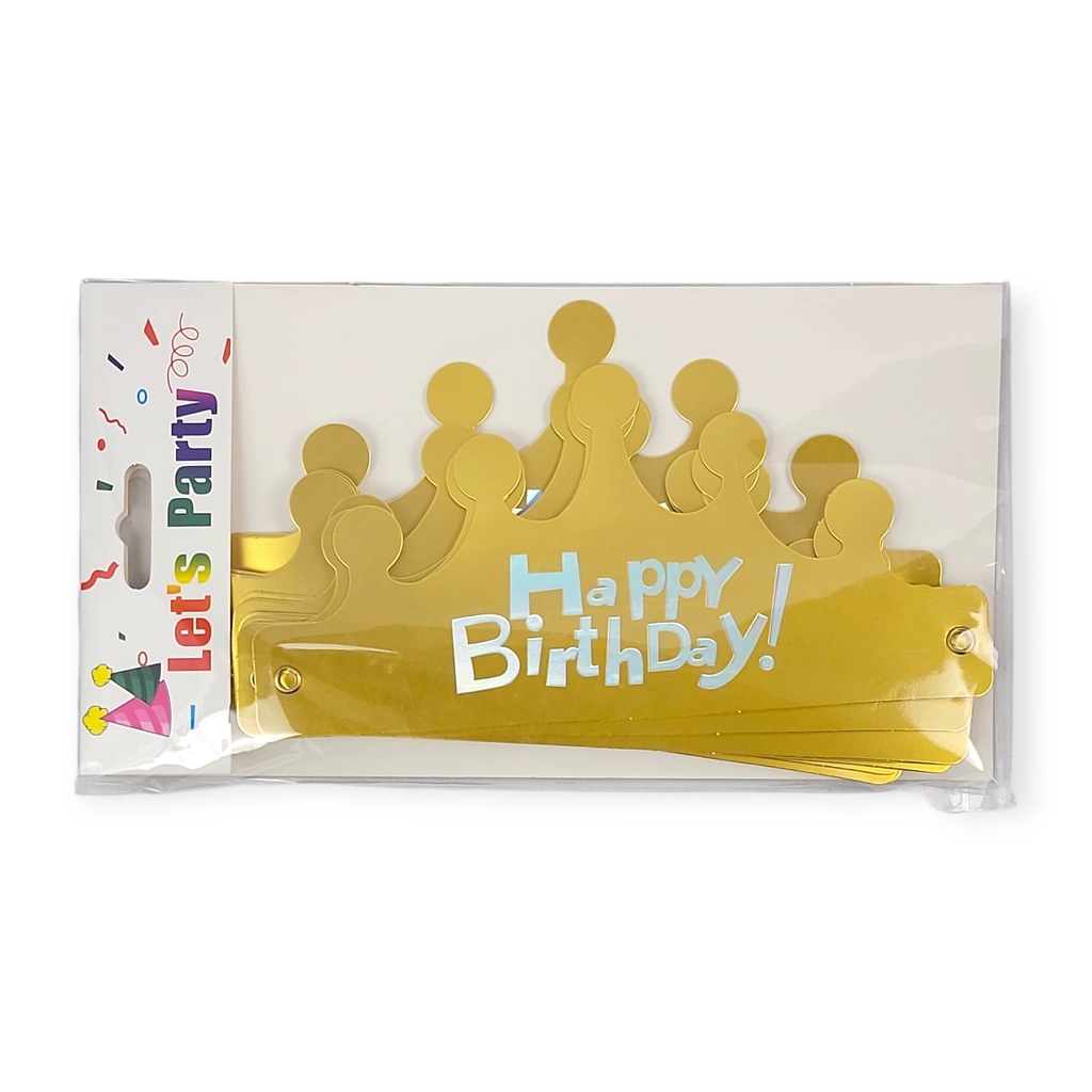 12pcs Birtday Tiara Paper
