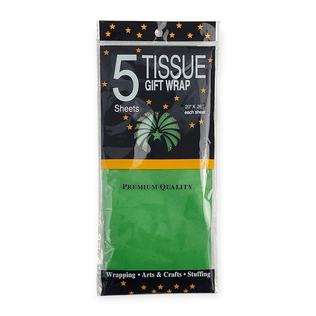 5pcs Gift Tissue Paper Green