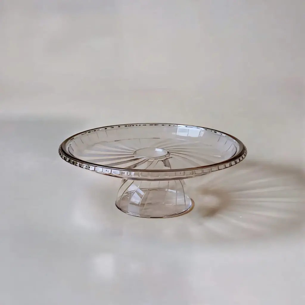Durable plastic Crystal Cake Stand/tray M 28×10cm( 11”× 3.94”)