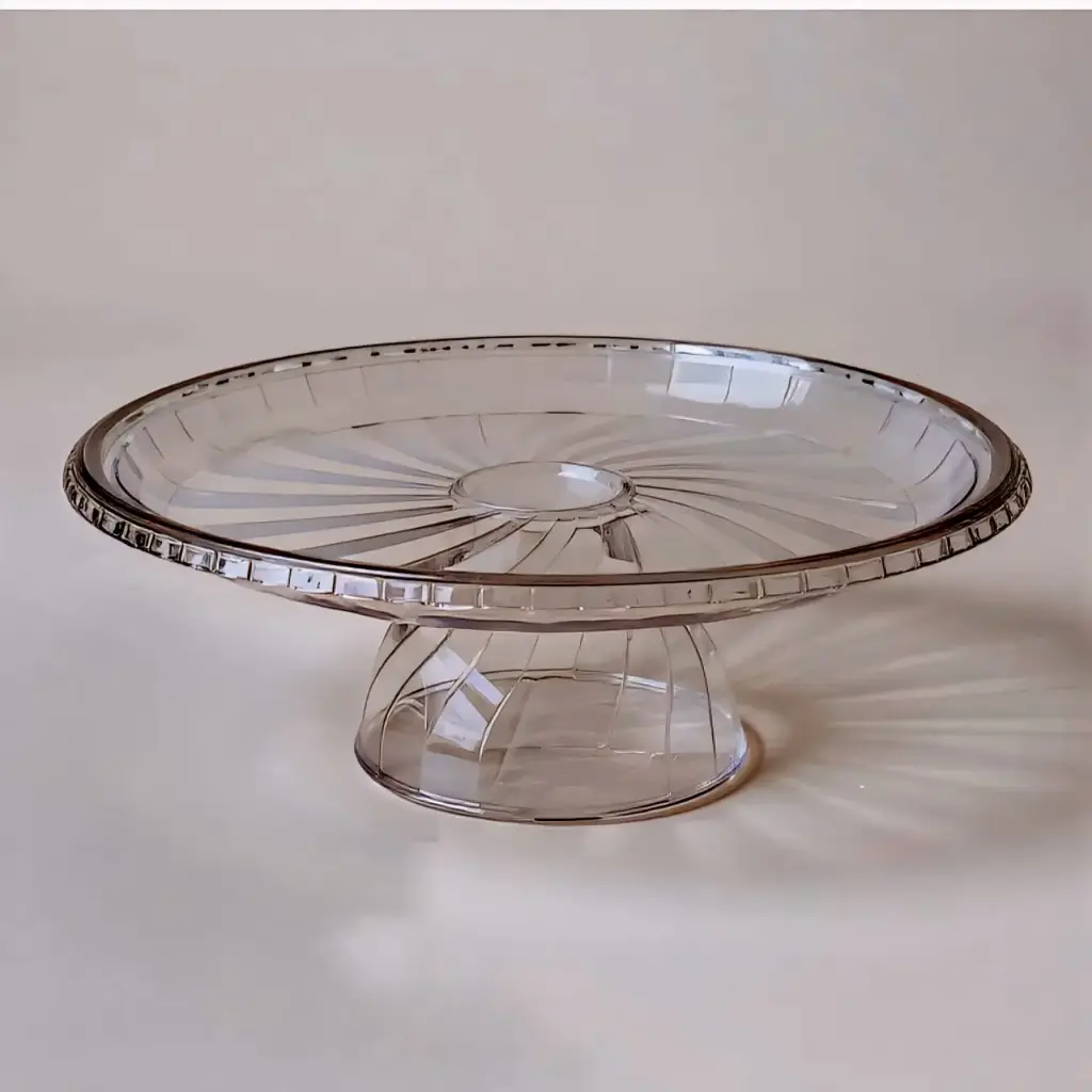 Durable Plastic Crystal Cake Stand /Tray M 31×10cm (12.20”×3.94”)