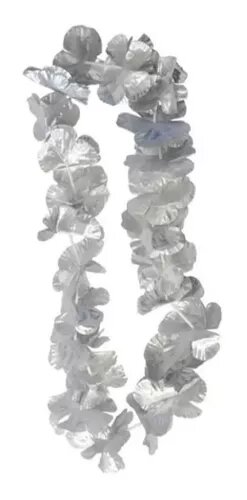Luau Flower Lei – 36 in, Silver