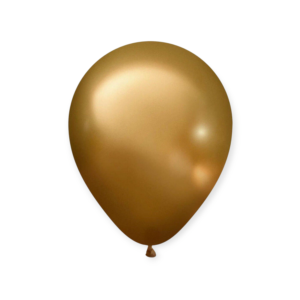 12" Chrome Latex Balloons 10 pcs Gold