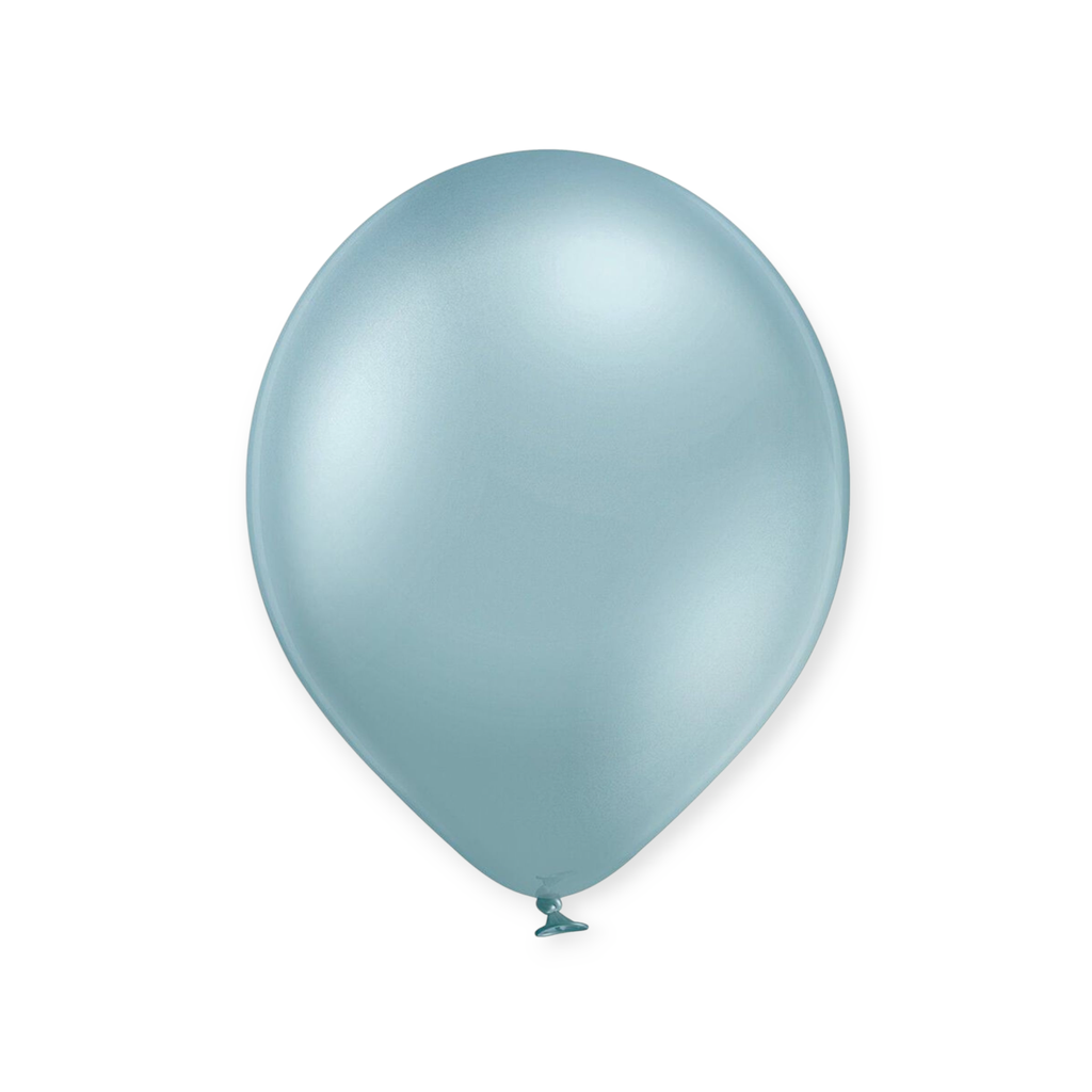 12" Chrome Latex Balloons 10 pcs Blue