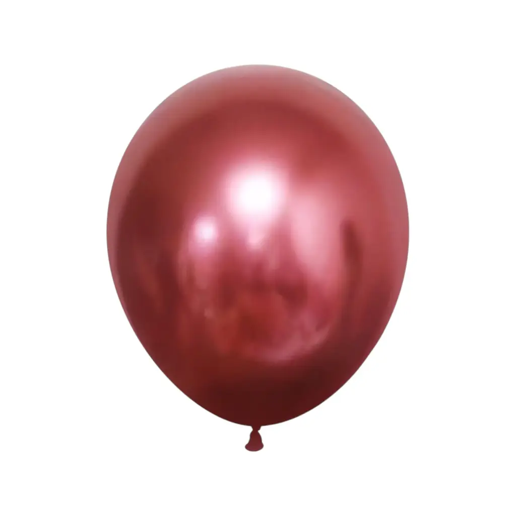 12" Chrome Latex Balloons 10 pcs Red