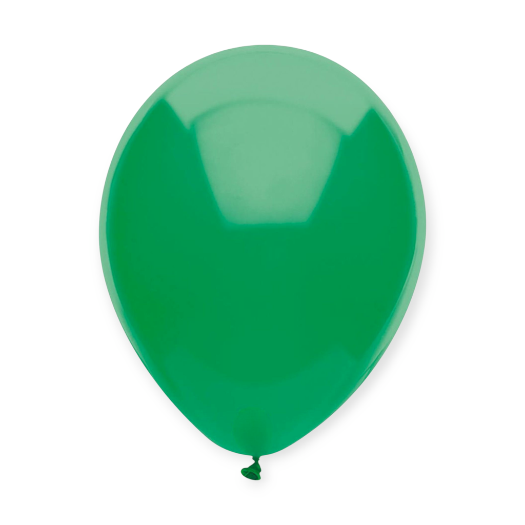12" Solid Colour Latex Balloons 15 pcs Green