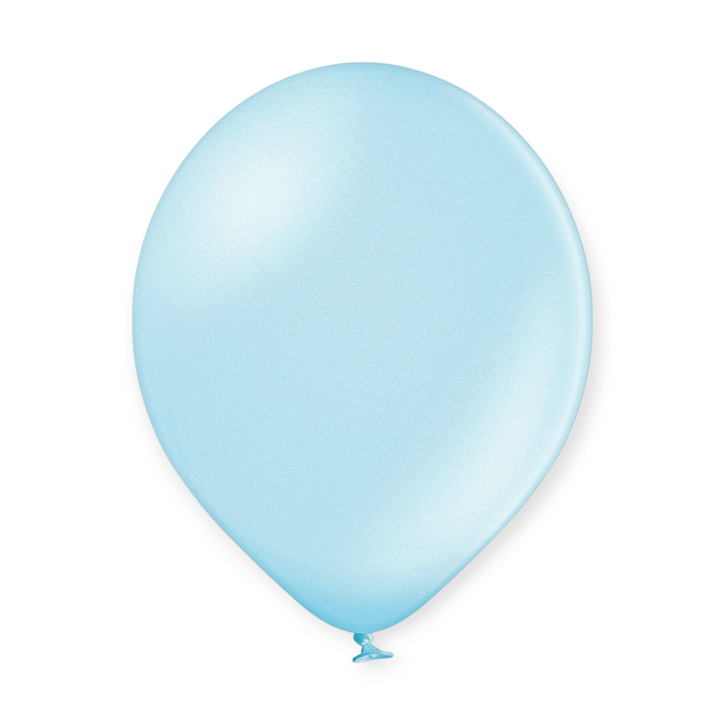 12" Solid Colour Latex Balloons 15 pcs Baby Blue