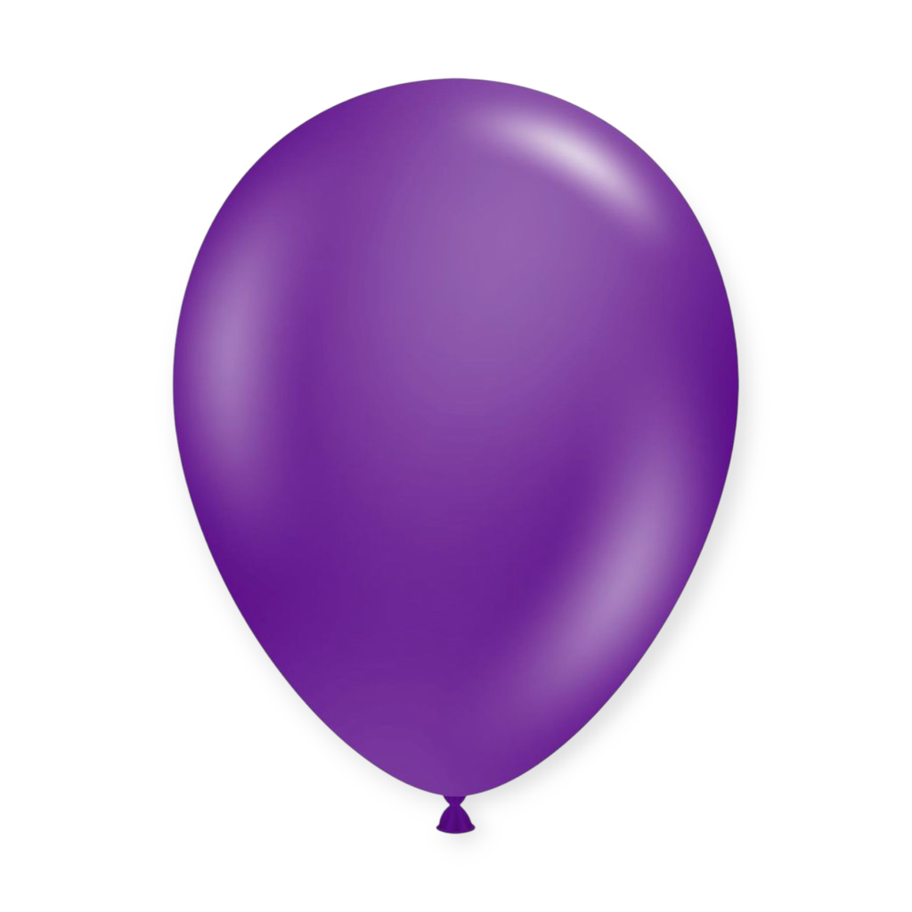 12" Solid Colour Latex Balloons 15 pcs Purple