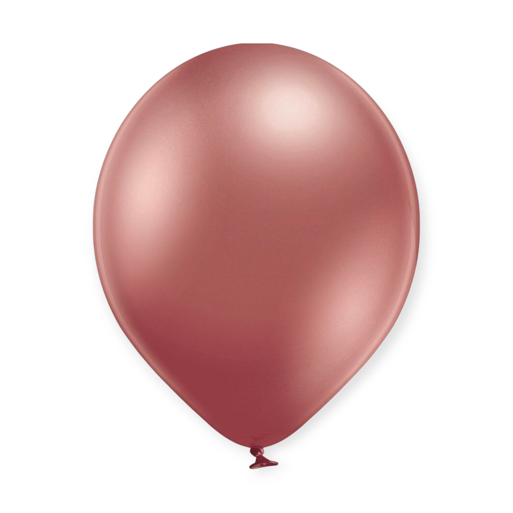 12" Solid Colour Latex Balloons 15 pcs Rose Gold