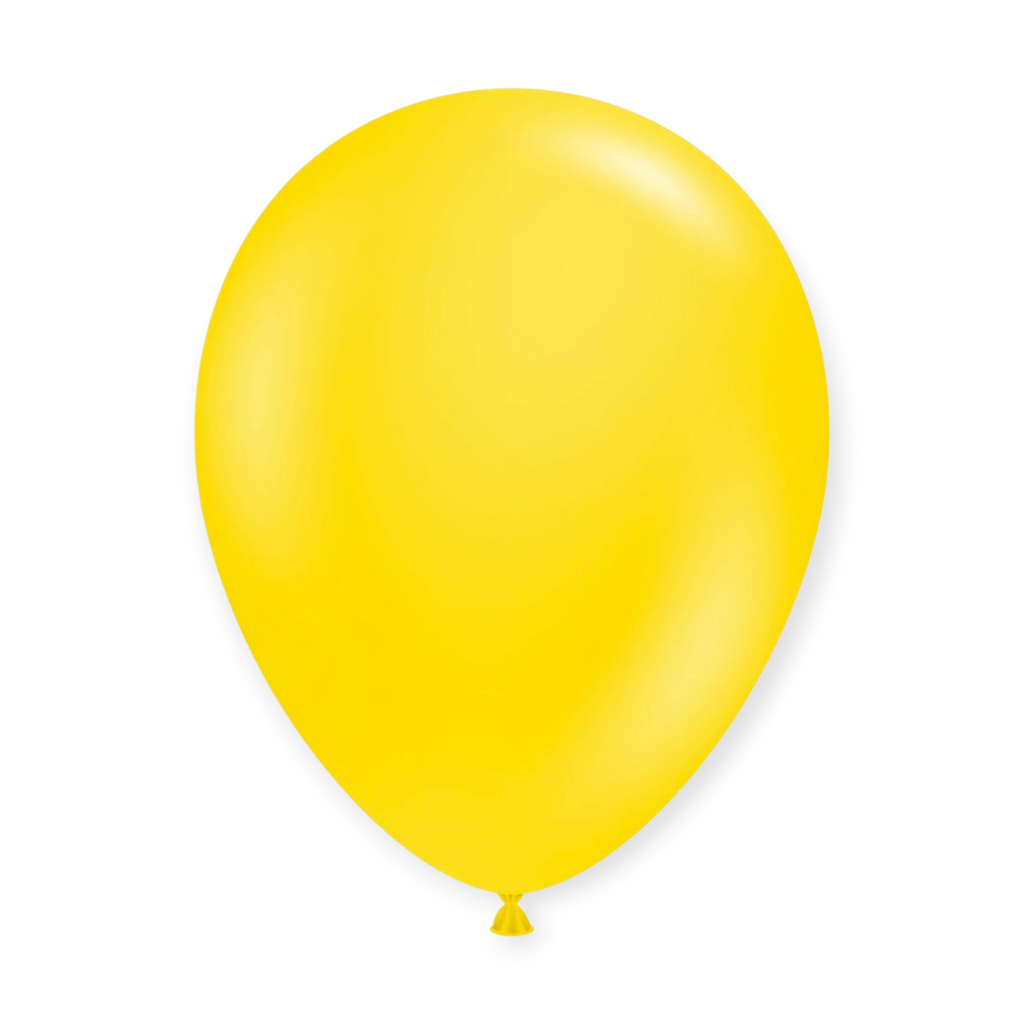 12" Solid Colour Latex Balloons 15 pcs Sunny Yellow