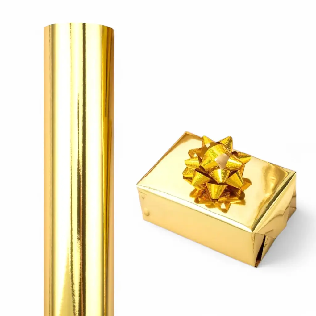 Jumbo Gift Wrapping Paper Gold 76CM*4.5M (2.49 ft × 14.76 ft)