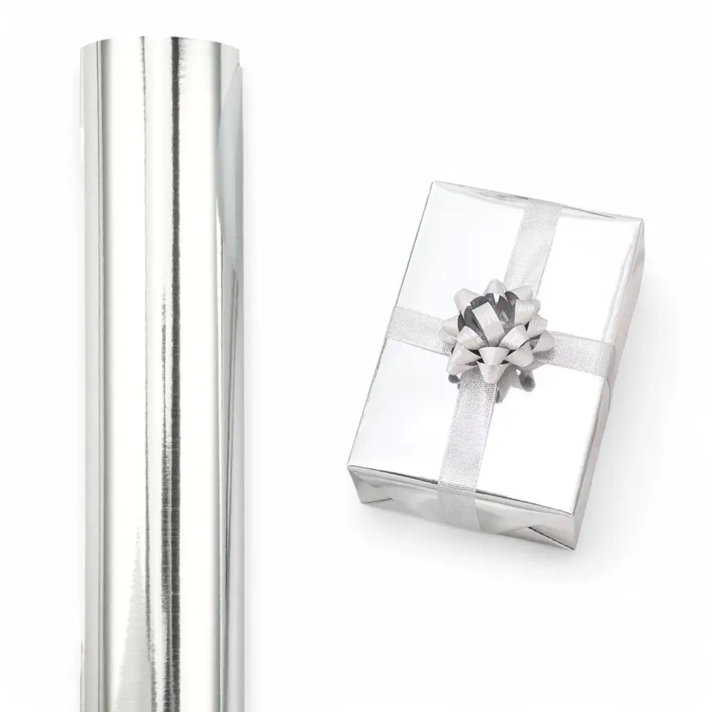 Jumbo Gift Wrapping Paper Silver 76CM*4.5M (2.49 ft × 14.76 ft)