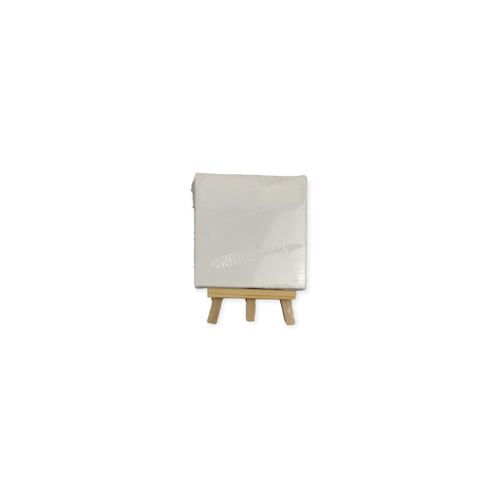 Stretch Artist Canvas: (10X10cm) on Wooden Easel in PDQ