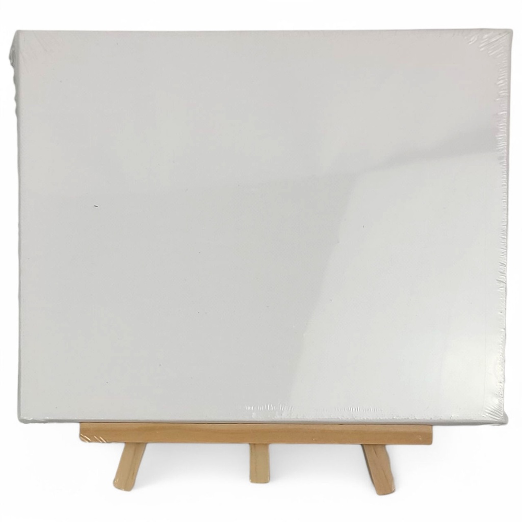Stretch Artist Canvas:  (30X40cm) on Wooden Easel in PDQ