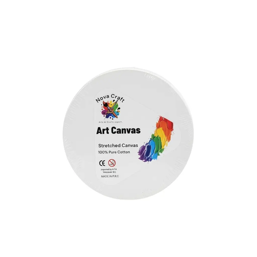 Stretch Artist Canvas: Round 27X20cm  Triple-Primed Back-Stapled
