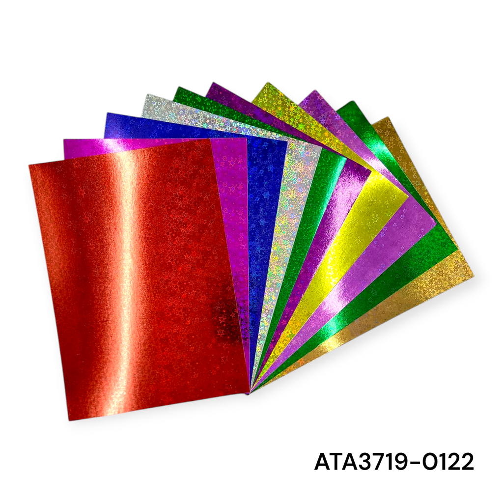 10 pcs Multicolour Hard Glossy Craft Paper 21×29.7cm