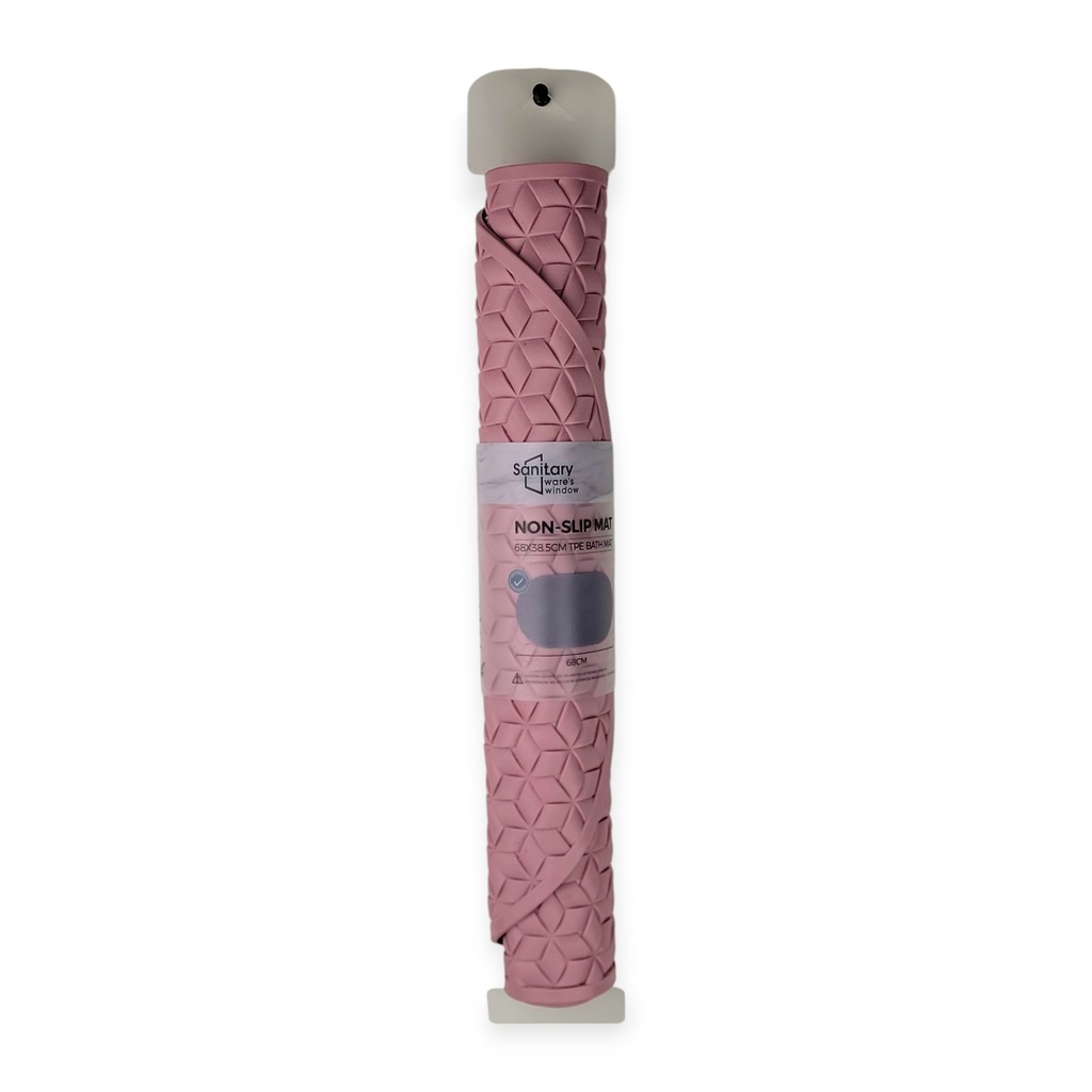 Non-Slip Shower Mat Euro Style Pink