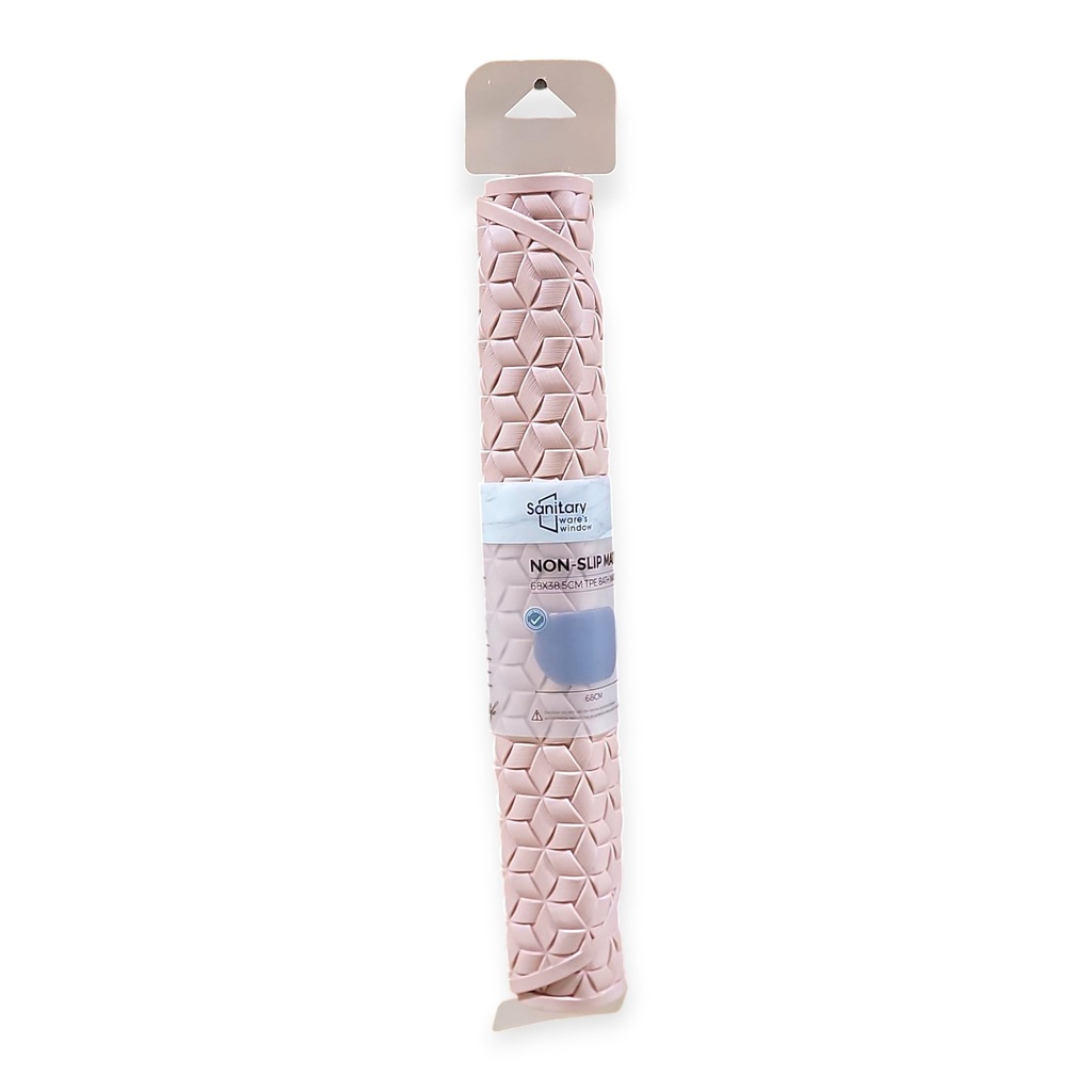 Non-Slip Shower Mat Euro Style light Pink
