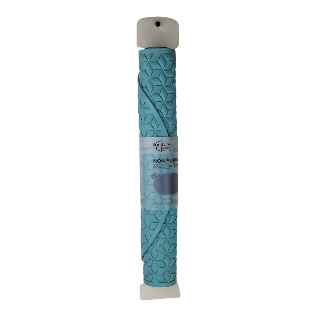 Non-Slip Shower Mat Euro Style  Light Blue