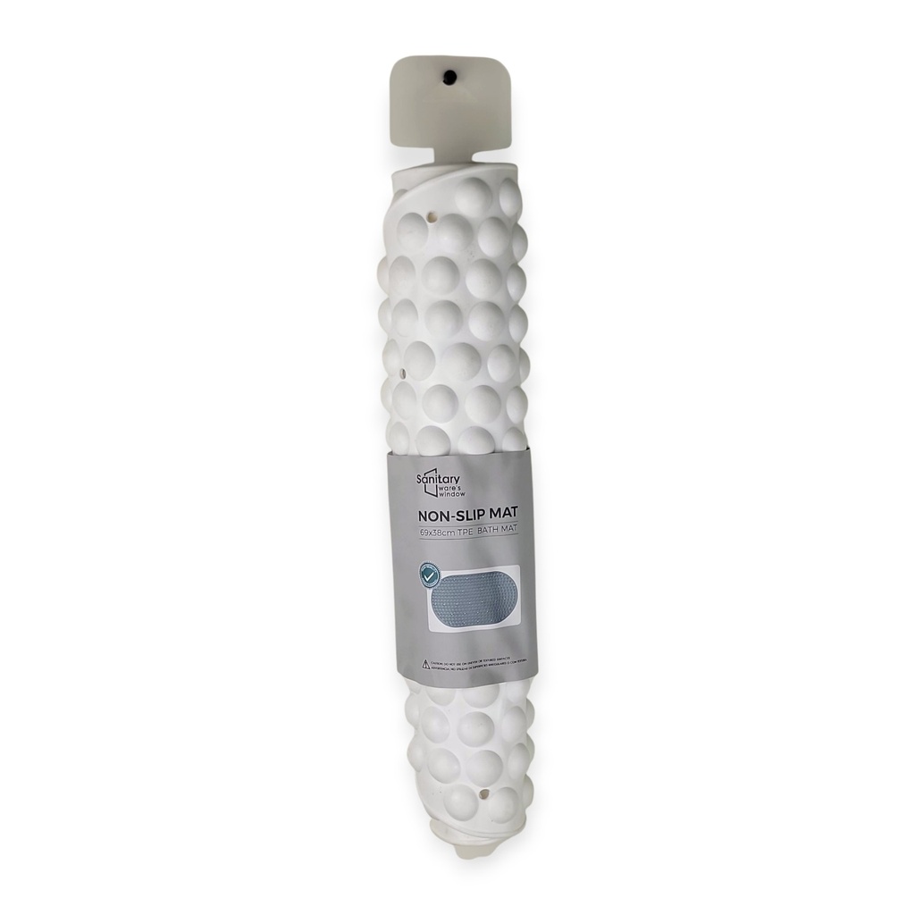 Non-Slip Shower Mat Bubble White